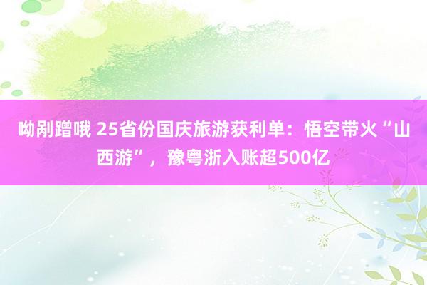 呦剐蹭哦 25省份国庆旅游获利单：悟空带火“山西游”，豫粤浙入账超500亿