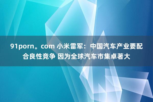 91porn。com 小米雷军：中国汽车产业要配合良性竞争 因为全球汽车市集卓著大
