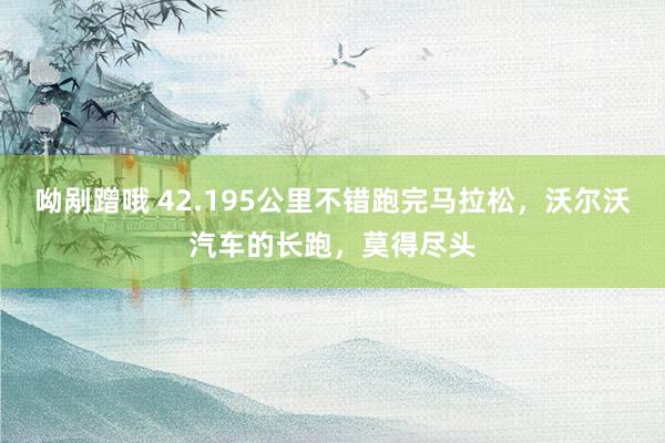 呦剐蹭哦 42.195公里不错跑完马拉松，沃尔沃汽车的长跑，莫得尽头
