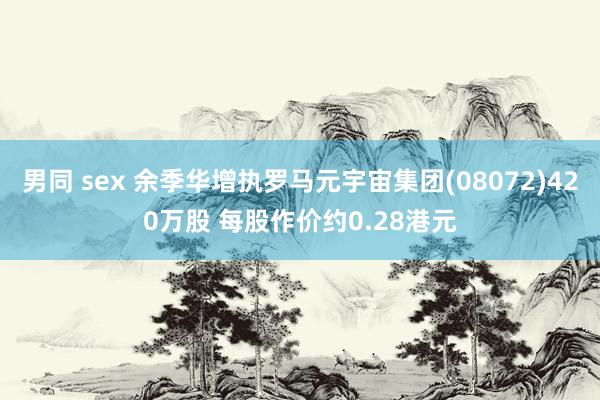 男同 sex 余季华增执罗马元宇宙集团(08072)420万股 每股作价约0.28港元