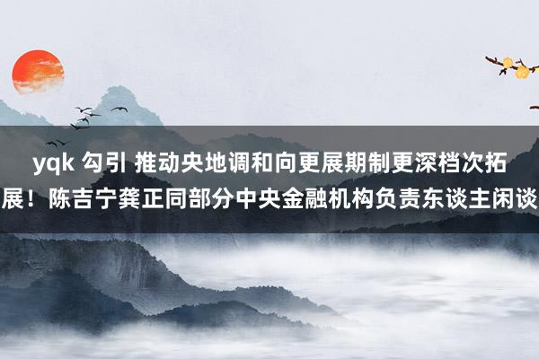 yqk 勾引 推动央地调和向更展期制更深档次拓展！陈吉宁龚正同部分中央金融机构负责东谈主闲谈